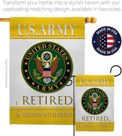 Breeze Decor US Army Garden Flag Armed Forces Rangers United State American Military Veteran Retire Official House Decoration Banner Small Yard Gi...