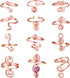 HAIAISO 12PCS Adjustable Toe Rings for Women Gold Silver Open African Toe Rings Summer Beach Foot Jewelry Set...