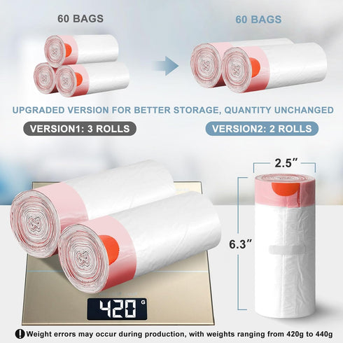 Small Trash Bags 4 Gallon, Unscented Small Garbage Bags, JUKFITA 4 Gallon Trash Bags Drawstring, Strong Trash Can Liners for Bathroom Office Bedro...