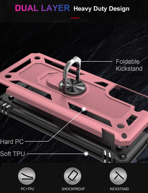 IKAZZ for Galaxy S21 Case,Military Grade Shockproof Heavy Duty Protective Phone Cover Pass 16ft Drop Test with Magnetic Kickstand Car Mount Holder...
