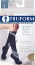Truform Compression Socks, 15-20 mmHg, Women's Dress Socks, Knee High Over Calf Length, Tan Rib Knit, Medium...