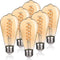 ST58 (ST19) Vintage Edison LED Bulb, Warm White 2500K, Antique Flexible Spiral LED Filament Light Bulb, 600LM Dimmable, 6W Equivalent to 60W, CRI ...