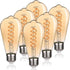 ST58 (ST19) Vintage Edison LED Bulb, Warm White 2500K, Antique Flexible Spiral LED Filament Light Bulb, 600LM Dimmable, 6W Equivalent to 60W, CRI ...