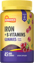 Sundance Iron Gummies | Plus B-Vitamins | 45 Vegan Gummies | Grape Flavor | Vegan, Non-GMO, and Gluten Free Supplement...