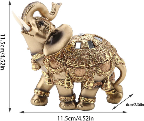 Feng Shui Elephant Statue Golden Collectible Wealth Lucky Elephant Figurine for Home Office Decoration Gift(Large)...
