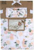 Baby Cotton Swaddle Blanket Wrap with Headband or Hat Set for Baby Girls, Boys Newborns and Infants 0-6 Months (Dusty Rose)...