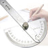 Nortools 0-180° Round Head Protractor - Angle Finder Craftsman Ruler Machinist Tool (Stainless Steel)...