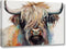 CCWACPP Colorful Highland Cow Canvas Wall Art Animal Pictures Print Abstract Highland Cattle Painting Farmhouse Bathroom Decor Frame (Highland Cat...