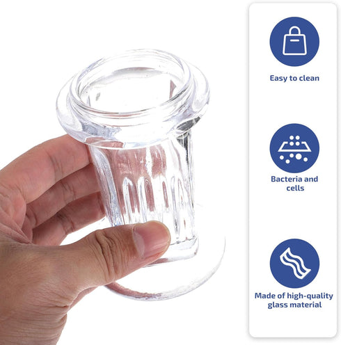 iplusmile Glass Staining Jar, Fits up to 5 Slides, 4.13" Tall, Scientific Laboratory Staining Jar 5- Slide Glass Staining Jar with Cover Lab Micro...