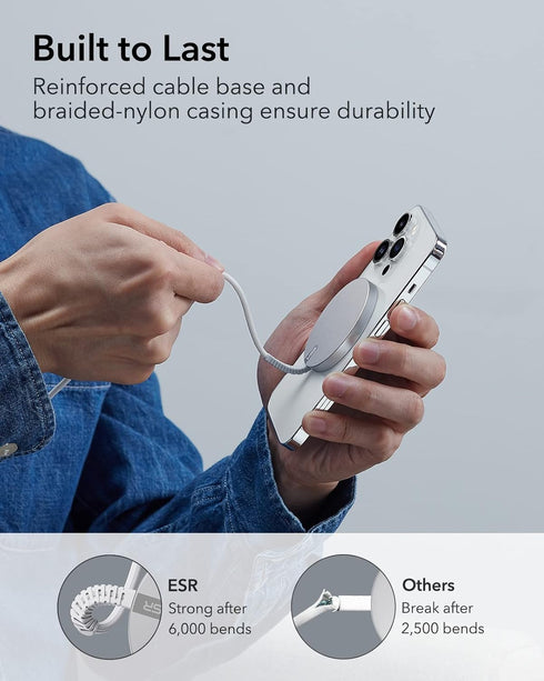 ESR HaloLock Mini Wireless Charger, MagSafe-Compatible Charger Compatible with iPhone 15/14/14 Plus/14 Pro/14 Pro Max/13/12, Strong Magnetic Lock,...
