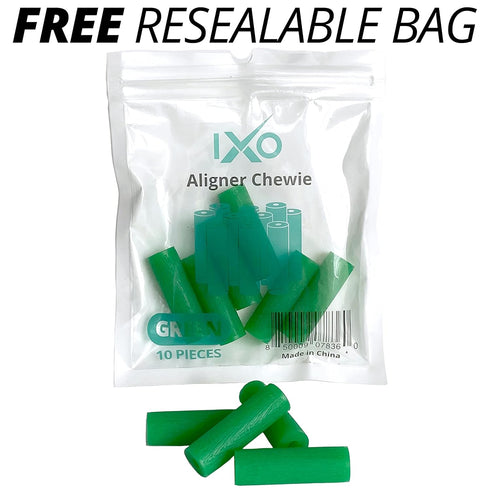 IXO 20 Pack Mint Scented Aligner Chewies in Resealable Bag - Retainer Aligner Accessories for Optimal Fit...