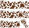 Whaline 98.4ft Cow Print Bulletin Board Borders 3 Sizes Brown White Highland Cow Die-Cut Bulletin Board Trim for Cow Party Birthday School Classro...