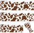 Whaline 98.4ft Cow Print Bulletin Board Borders 3 Sizes Brown White Highland Cow Die-Cut Bulletin Board Trim for Cow Party Birthday School Classro...