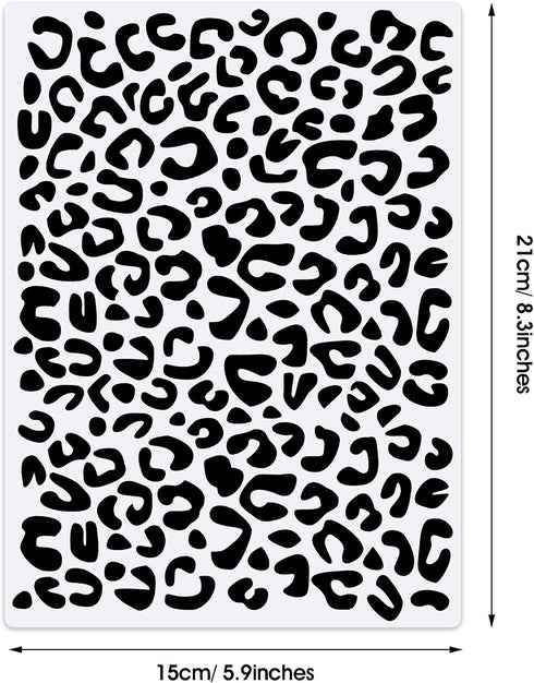 4 Pieces Leopard Skin Stencil Painting Stencil Reusable Painting Stencil Template for Scrapbooking Drawing Tracing DIY Furniture Wall Floor Decor ...