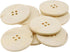Mandala Crafts Giant Wooden Buttons for Sewing - 20 Assorted 2 Inches Clear Coated Natural Wood Sewing Buttons in Bulk for Crafts, Decorative Proj...