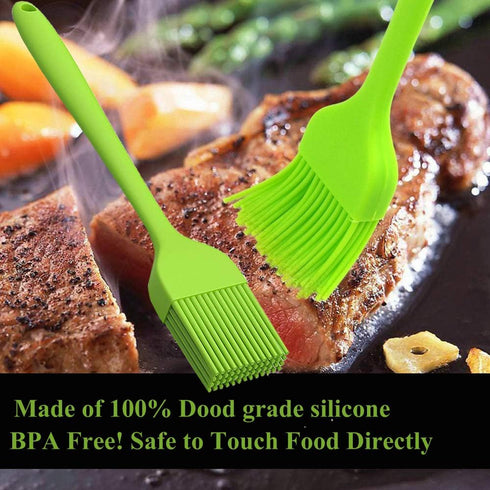 Basting Brush + Large Spatula Silicone Pastry Baking BBQ Sauce Marinade Meat Glazing Oil Brush Heat Resistant, Kitchen Cooking Baste Pastries Cake...