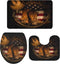 T&H Home Bath Rug Sets 3 Piece for Bathroom - USA Western Mat, Cowboy Hat with Boots Rope on American Flag Ultra Soft Non Slip and Absorbent Showe...