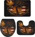 T&H Home Bath Rug Sets 3 Piece for Bathroom - USA Western Mat, Cowboy Hat with Boots Rope on American Flag Ultra Soft Non Slip and Absorbent Showe...