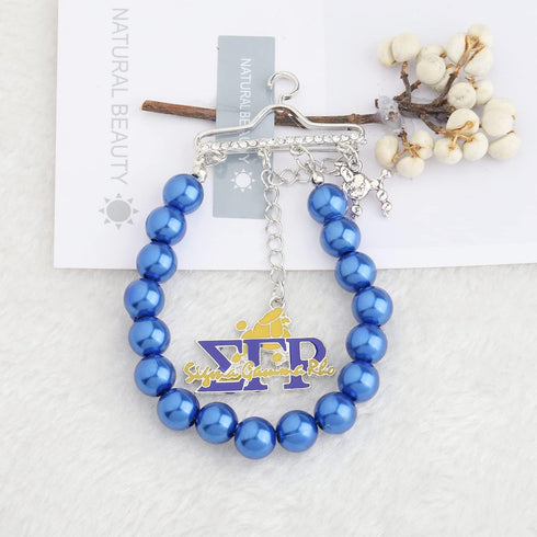 SigmaRho Sorority Poodle Pearl Chain Brooch Inspired Paraphernalia Jewelry Greek Sorority Gift for Women Girl...