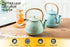 TOPTIER Japanese Teapot with Stainless Steel Infuser, Cast Iron Tea Kettle Stovetop Safe, Leaf Design Coated with Enameled Interior for 32 Ounce (...