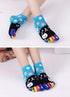 ZAKASA Womens Funny Toe Sock Cotton Five Finger Running Ankle Novelty Socks (Animal cat, US shoe 6-9)...
