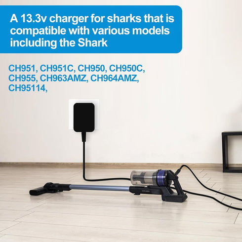 for Shark CH950 CH951 Cordless Handheld Vacuum Charger is Compatible with The Shark CH950C CH951C CH955 CH963AMZ CH964AMZ Handheld Vacuum Cleaner...