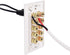 Cable Matters Speaker Wire Wall Plate (Speaker Wall Plate, Banana Plug Wall Plate) for 5 Speakers in White...