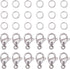 PandaHall 100pcs 304 Stainless Steel Lobster Claw Clasps with 300 pcs 6mm Open Jump Rings Necklace Clasps and Closures for Earring Bracelet Pendan...