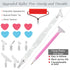 Sonsage Metal Tips Diamond Art Painting Resin Pen White 5D Ergonomic Diamond Art Roller Accessories and Tools Set Dots Round Square Drill Wax Pens...
