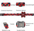 Elegant little tail Dog Collar with Flower, Red Plaid Christmas Dog Collar with Flower Dog Flowers Holiday Pet Collar Puppy Flower Girl Boy Dog Co...