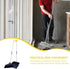 Broom and Dustpan Set Dust Pan and Broom with Long Handle Heavy Duty Broom Dustpan Cleaning Tool for Home Kitchen Room Office Dorm Lobby Floor Blu...