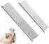 Dog Combs for Grooming, 2 Pack Metal Dog Comb with Rounded Teeth, Stainless Steel Cat Comb for Removing Tangles and Knots for Dogs and Cats...