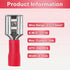 200 Pcs Red Female Quick disconnects Vinyl Insulated Spade Wire Connectors, Electrical Crimp Terminal 22-16 AWG (6.3mm)...