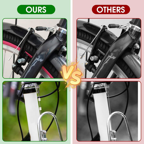 6 Pcs Universal Bike Brake Cable Replaceable Brake Inner Wire Cable, Standard Bicycle Brake Cable with Cable Cap End Crimps Accessories, Professio...