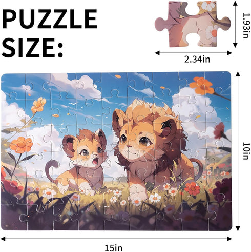 Puzzles for Kids,Animals Jigsaw Puzzles,54 Piece Puzzle for Toddler Ages 4-6 Years,Birthday Gift, for 3-8 Years Old,Children Preschool Educational...