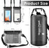 Set of 3 Waterproof Dry Bag - 10L Lightweight Dry Sack with Waterproof Waist Pouch & Phone Case, Dry Storage Bag Backpack for Kayaking, Beach, Sur...