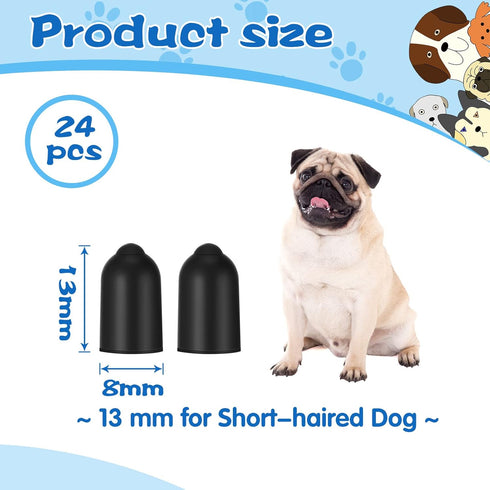 24 Pieces Shock Collar Dog Rubber Tips Training Collar Replacement Parts Dog Prong Collar and Silicone Covers for Training Rubber Dog Shock Collar...