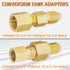 Boltigen R1234YF Refrigerant Tank Adapters, R12 to R1234YF Adapter Connector, 1/2 LH to 1/4 Flare R1234YF Vacuum Pump Adapter Fittings with Valve ...