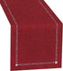 Grelucgo Handmade Hemstitched Polyester Rectangle Table Runners Dresser Scarves, Cranberry 14x84 inch...