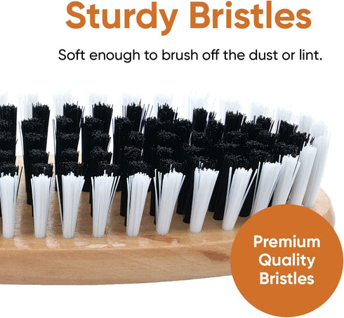 Clothes Brush Garment Brush Sturdy Bristles, Garment Lint Remover, Wool Suits, Lint Brush, Pet Hair Removel, Suede, Dust, Hat Brush Durable Wood H...