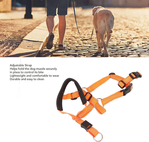 Dog Head Collar Dog Head Halter Collars Headcollars with Safety Strap, Pet Headcollar Stops Pets from Pulling for Outdoor Walk (L)...
