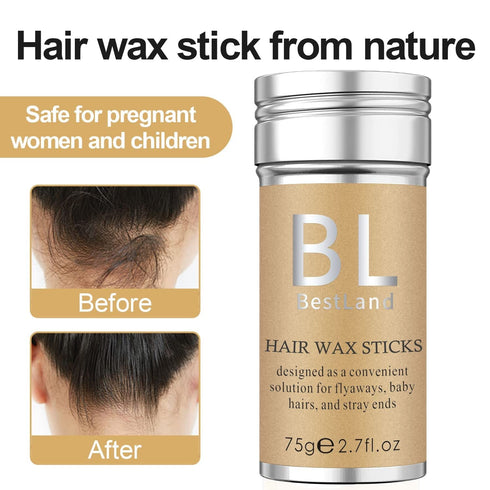 BestLand Hair Wax Stick, Flyaways Hair Stick Non-greasy Styling Wax Stick for Hair Edge Control Hair Finishing Slick Wax Stick Flyaways Edge Frizz...