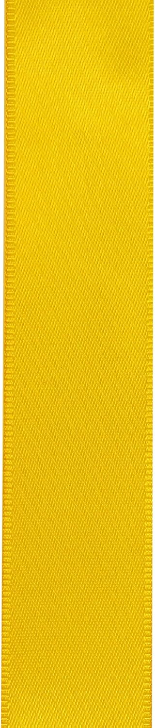 LIUYAXI Yellow Double Face Satin Ribbon 3/8" X 50 Yards, Ribbons Perfect for Crafts, Gift Wrapping, Bow Making and More...
