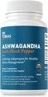 Dr. Tobias Ashwagandha Capsules, 1300mg Organic Ashwagandha Root Extract Per Serving with Black Pepper, Calming Adaptogen, Energy & Focus Suppleme...