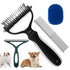 Pet Dematting Tool - Double-Sided Undercoat Rake for Dogs & Cats - Shedding Comb and Dematting Tool for Grooming...