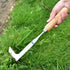 Chiloskit Stainless Steel Wood Handle Crack Weed Puller Tool Machete Hook Knife Yard Lawn Tool (Wood Hand)...