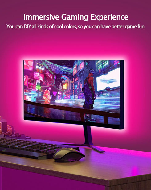 Daymeet TV LED Backlight, 9.8ft for TV Behind 32-45 inch TV Led Lights for TV/Monitor Backlight, RGB TV Led Light Strip, USB Powered Led TV Light ...