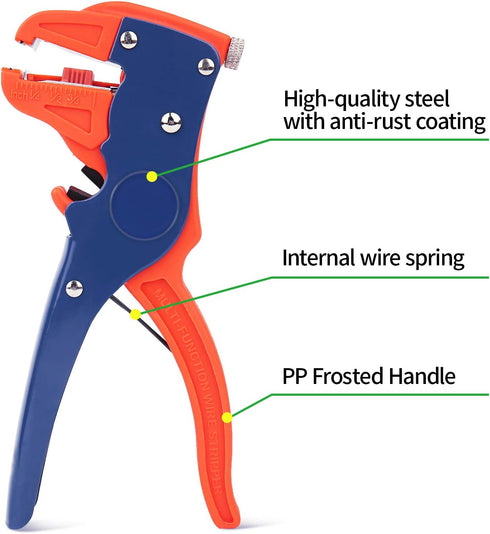 BOENFU Automatic Wire Stripper and Cutter, 2 in 1 Heavy Duty Wire Stripping Tool Adjustable Eagle Nose Wire Stripper for Electronic and Automotive...
