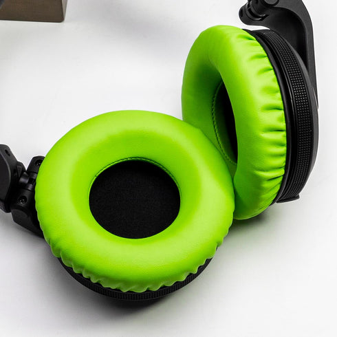 Stylish Color Options Dj Work Ear Pads Foam Cushion Compatible with Pioneer Hdj-X5 X5bt Hdj-X7 X7bt Hdj-X10 Dj Headset Headphone (Green Ear Pads L...