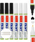 Harita 6PCS Marking Pens Permanent Markers Paint Pen, 2mm Medium Tip Japanese Acrylic & Polyester Tips, Ideal for Craft Making (3Pcs Black & 3Pcs ...